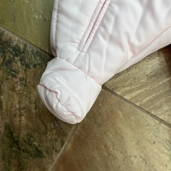 NWT Petit Bateau pink microfiber snowsuit size 6 months - Picture 4 of 6
